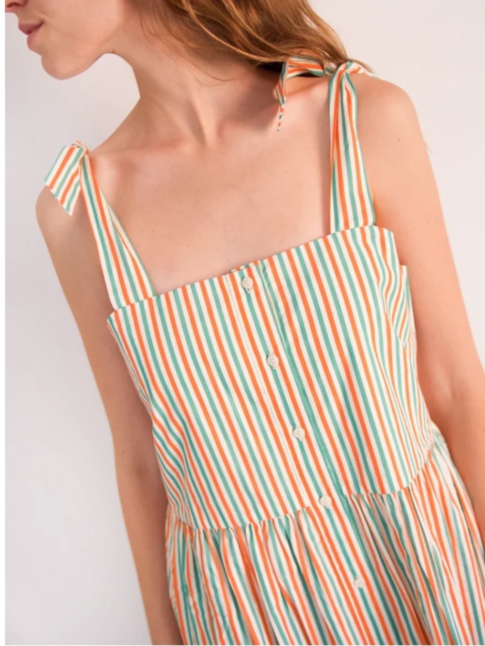 THE TINY BIG SISTER STRIPED STRAPS DRESS Size 36